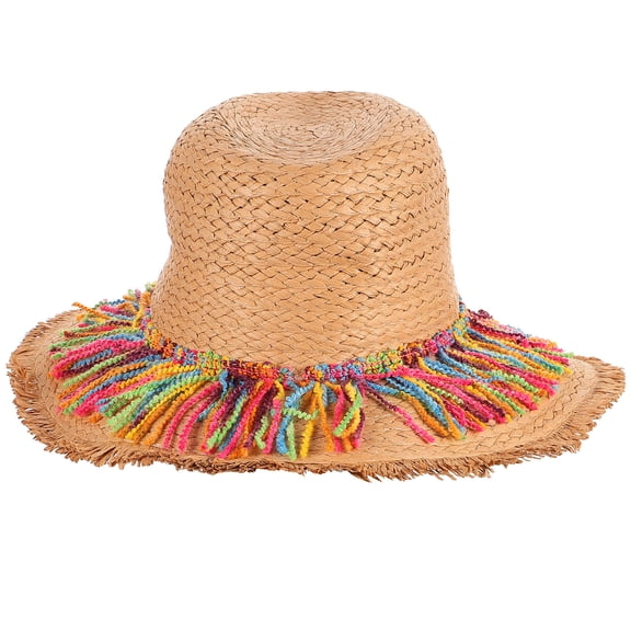 Girl Hats Beach Tassel Straw Affordable