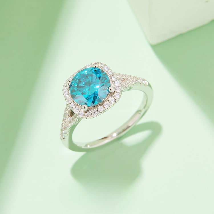 3 Carat Moissanite Ring for Womens Sterling Silver Moissanite Diamond Ring Moissanite Engagement Rings for Women Moissanite Wedding Rings Women's Moissanite Promise Rings