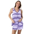 thumbnail image 4 of Layla Women's Sleepwear 2-Piece Knit Tank and Shorty Boxer Pajama Set, XS-4X, 4 of 6