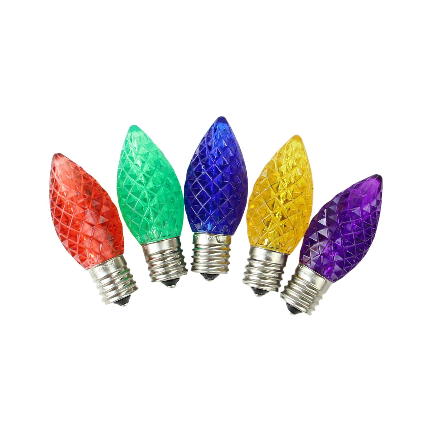 C-9 Christmas Light Replacement Bulbs Multi Color Lights 25 Bulbs 