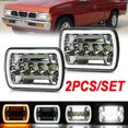 thumbnail image 1 of Pair For Mitsubishi Mighty-Max 1983-1995 Pickup 7x6" LED Headlight DRL High Low Light, 1 of 11