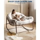thumbnail image 2 of QinaQin Silla mecedora papasan para exterior, diseño cómodo tipo egg chair rocker para patio, jardín, recámara o porche, 2 of 7