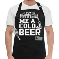 sidao Funny Aprons for Men, BBQ Chef Apron Funny Gifts for Men Birthday Christmas Gifts for Dad, Papa, Husband