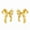 Gold, variant on Women's bow earrings, lightweight and hypoallergenic, silver/gold bow earrings, fashionable jewelry, perfect gift.