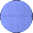 thumbnail image 1 of Ahgly Company Machine Washable Indoor Round Abstract Blue Modern Area Rugs, 7' Round, 1 of 4