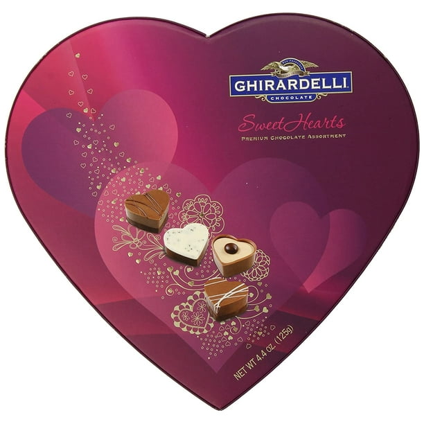 Ghirardelli Valentines Day Sweethearts Heart Shaped Box Gift 4 4 Ounce Walmart Com Walmart Com