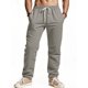 thumbnail image 1 of Pantalones largos de rayón para hombre, informales, a la moda, transpirables, con cordón ajustable, cintura ajustada, para ejercicio, 1 of 9