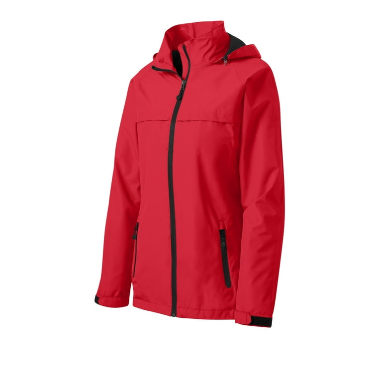 Ladies red top waterproof jacket