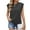 BLACK, variant on Joyutrip Women Round Neck Striped Cap Sleeves Tank T-Shirt