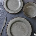 thumbnail image 4 of 6 Piece Crackle 11 Inch Melamine Dinner Plate, Set of 6, 100% Melamine Plates Set, Big Size Salad Plates, Unbreakable Serving Dishes Great for Indoor and Outdoor Use, Gray, 4 of 7