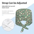 thumbnail image 4 of Kdxio Mushrooms Gnome Pattern Turban Hat for Women Men Comfortable Adjustable Cleaning Working Cap with Sweatband, 4 of 8