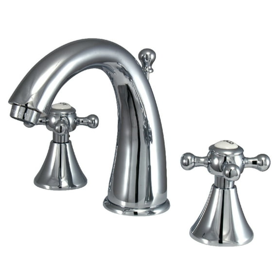 Two Handle 8" to 16" Widespread Lavatory Faucet with Brass Pop-up