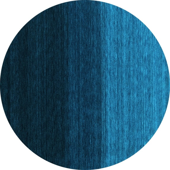 Ahgly Company Indoor Round Abstract Light Blue Contemporary Area Rugs, 5' Round
