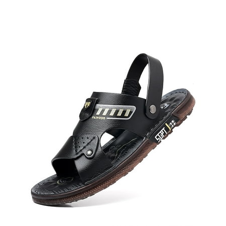 

Men Leather Sandals Summer Classic Men Shoes Slippers Soft Sandals Men Comfortable Outdoor Walking Footwear A8