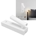 thumbnail image 4 of Plug In Wall Lamp, Adjustable Angle Decorative Wall Mounted Reading Light Support USB Output Minimalist Aluminum Alloy With Switch For Hotel Warm Light, 4 of 8