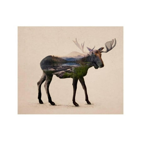 Moose Outdoor Wall - The Alaskan Bull Moose Print Wall Art By Davies Babies