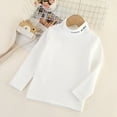 thumbnail image 2 of LIaqionyy Kids Shirts Fleece Mock Turtleneck Thermal Long Sleeve T Shirt Casual Solid Color Soft Pullover Warm Top Tee, 2 of 3