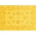 thumbnail image 1 of Ahgly Company Machine Washable Indoor Rectangle Oriental Yellow Traditional Area Rugs, 7' x 10', 1 of 4