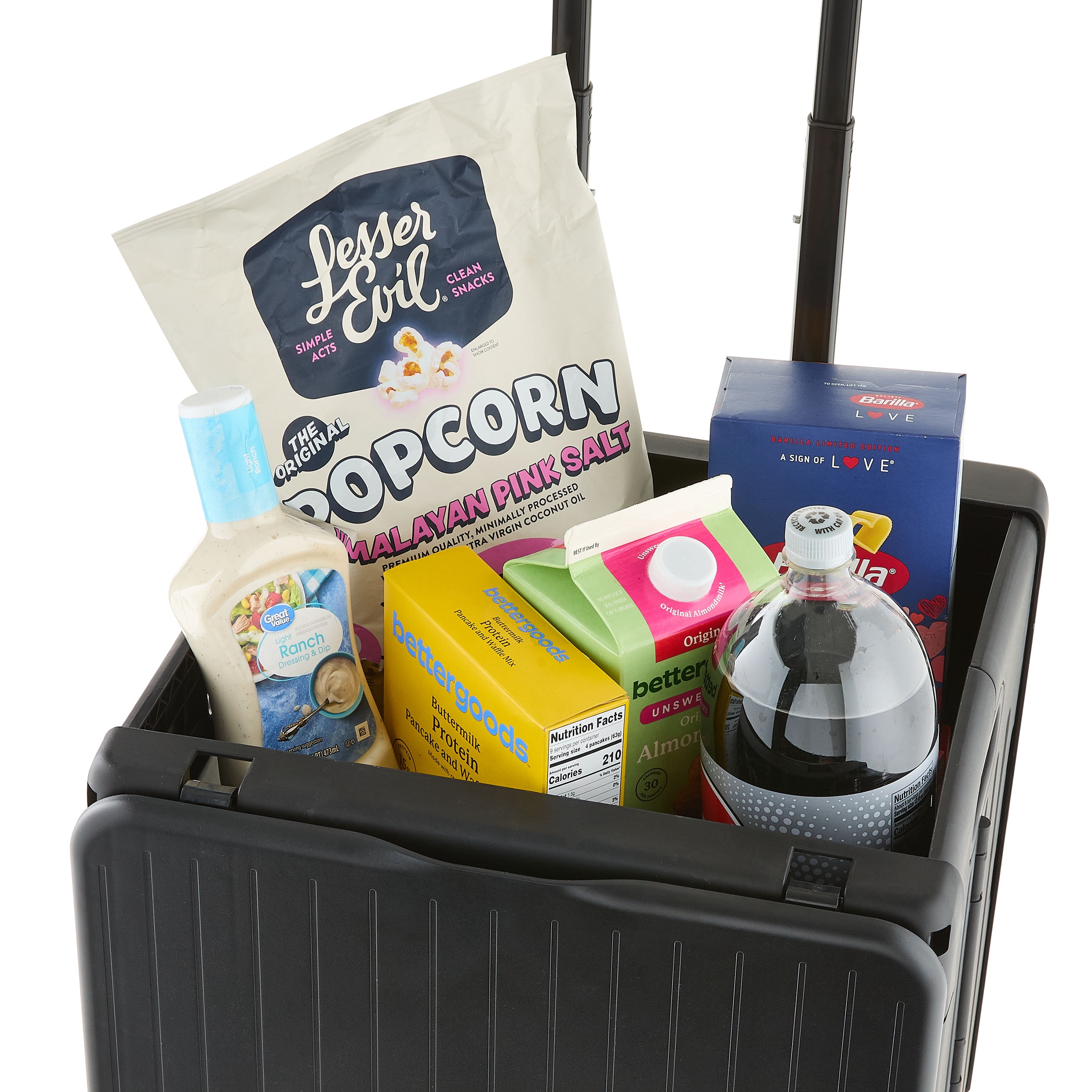 Pen+Gear Black 4-Wheel Folding Utility Cart