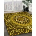thumbnail image 3 of Ahgly Company Machine Washable Indoor Round Transitional Orange Gold Area Rugs, 4' Round, 3 of 7