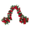 thumbnail image 1 of Flores artificiales de rosa enredadera de 16 pies (paquete de 2) para decoración, 1 of 8