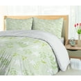 thumbnail image 5 of Ambesonne Mint Duvet Cover Set, Swirls Floral Branches, 2-Calking, Fern Green White, 5 of 7