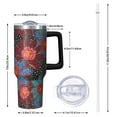 thumbnail image 2 of OBREWU Pioneer Flower Tumbler with Handle and Lid,40oz Pioneer Flower Double Wall Vacuum Insulated Tumbler,Pioneer Flower Cups Gift for Women and Men, 2 of 7