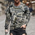 thumbnail image 5 of TIHLMK Mens Long Sleeve T Shirts Summer Men's Loose Round Neck 3d Printing Long-sleeved T-shirt Top, 5 of 5