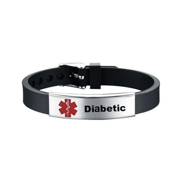 Bracelet d'Alerte Médicale Bracelet Anti-Allergie à l'Épilepsie (Diabétique)