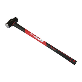 Hyper Tough 8lb Sledge Hammer with Double Injection Fiberglass 34" Handle