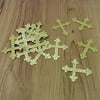 100 Counts Christening Cross Table Confetti for Baby Shower Baptism Party Decorations - Gold
