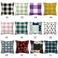 thumbnail image 5 of SHIYAO 45*45cm Christmas Plaid Stripe Flax Pillowcase Simple Home Decoration Double-sided Pillowcase Sofa Cushion Cover, 5 of 6