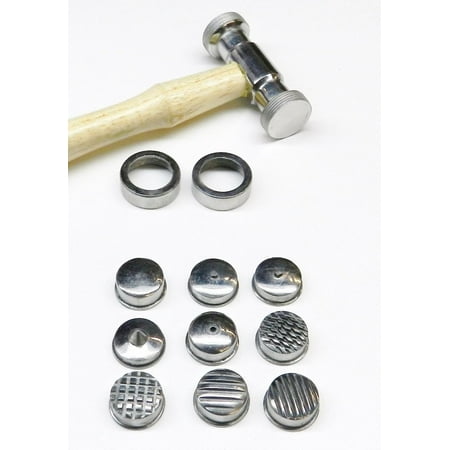 - TEXTURING HAMMER with 9 INTERCHANGEABLE HEADS DESIGN TEXTURE METAL WORK TOOL SET, Create endless patterns and designs on soft metals. The multiple types of face.., By westernb2k