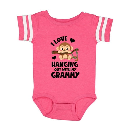 

Inktastic Monkey I Love Hanging out with My Grammy Gift Baby Boy or Baby Girl Bodysuit