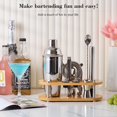 thumbnail image 3 of Cocktail Shaker Set Bartender Kit - 11 Pcs Bar Tool with Bamboo Stand & All Accessories: Martini Shaker, Strainer,Jigger, Muddler, Mixer Spoon Barware Kit, for Bar, Home Lounge Party, 3 of 3
