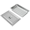 thumbnail image 6 of Dwellnix Stainless Steel Steam Pan Set 3-Piece, Perforated & Steam Table Pan with Lid, Large Capacity for Buffet, Catering, Cooking, and Food Storage, 6 of 11