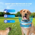 thumbnail image 2 of Collar antiladridos recargable para perros grandes, resistente al agua IP67 con sensibilidad ajustable para perros medianos y pequeños (negro mate)., 2 of 15