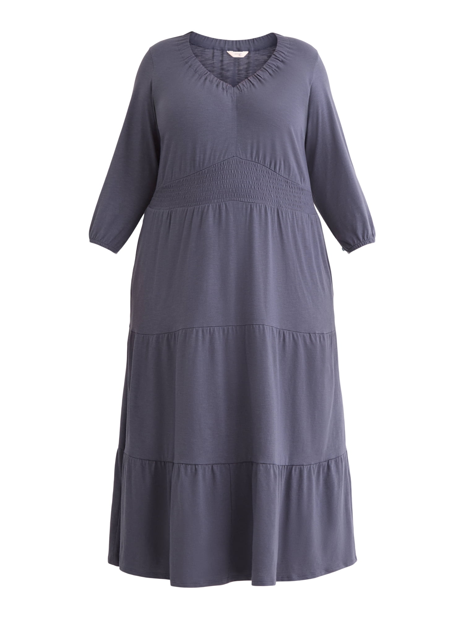 Terra & Sky Women's Plus Size Knit Maxi Dress