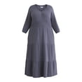 thumbnail image 4 of Terra & Sky Women's Plus Tiered Smocked Knit Maxi Dress, Sizes 0X-4X, 4 of 4