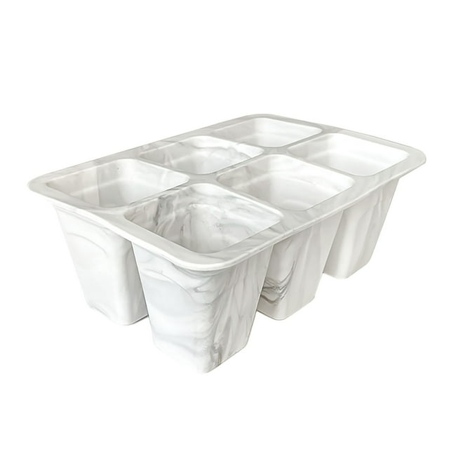 Plateau de Démarrage de Semis en Silicone à 6 Cellules - 3 Pcs Pots de Plantation à Racines Profondes Réutilisables pour Jardinage Intérieur - Plateau de Germination Antichoc pour Graines, Herbes et Micro-Pousses