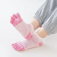 thumbnail image 4 of Women's Low Cut Toe Socks Cotton Athletic Running Five Finger Ankle Socks, 5 Pairs, 4 of 8