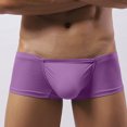 thumbnail image 2 of Sngxgn Men’s Boxer Briefs, Stretch Underwear Fit Low Rise(Purple,L), 2 of 5