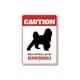 thumbnail image 1 of Señal de metal con la palabra "Patrullado por Bernedoodle", raza de perrera, pata canina, tamaño del animal: 8 x 12 pulgadas, 1 of 4