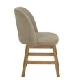 thumbnail image 5 of Weston Home Alta Wood Finish Taupe Fabric Curved Low Back Dining Chair, Set of 2, Oak Wash, 5 of 10