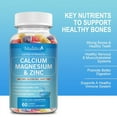 thumbnail image 5 of Calcium Magnesium Zinc Gummies with Vitamin D3 - Supports Bone Health, Nerve & Immune Function - Calcium Magnesium Zinc D3 Supplement for Adults & - 300mg 60 Count(2 Pack), 5 of 6