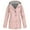 Light Pink_1, variant on Women Casaul Solid Jackets Outdoor Plus Size Drawstring Zipper Hooded Raincoat Windproof Tops Coat with Pocket