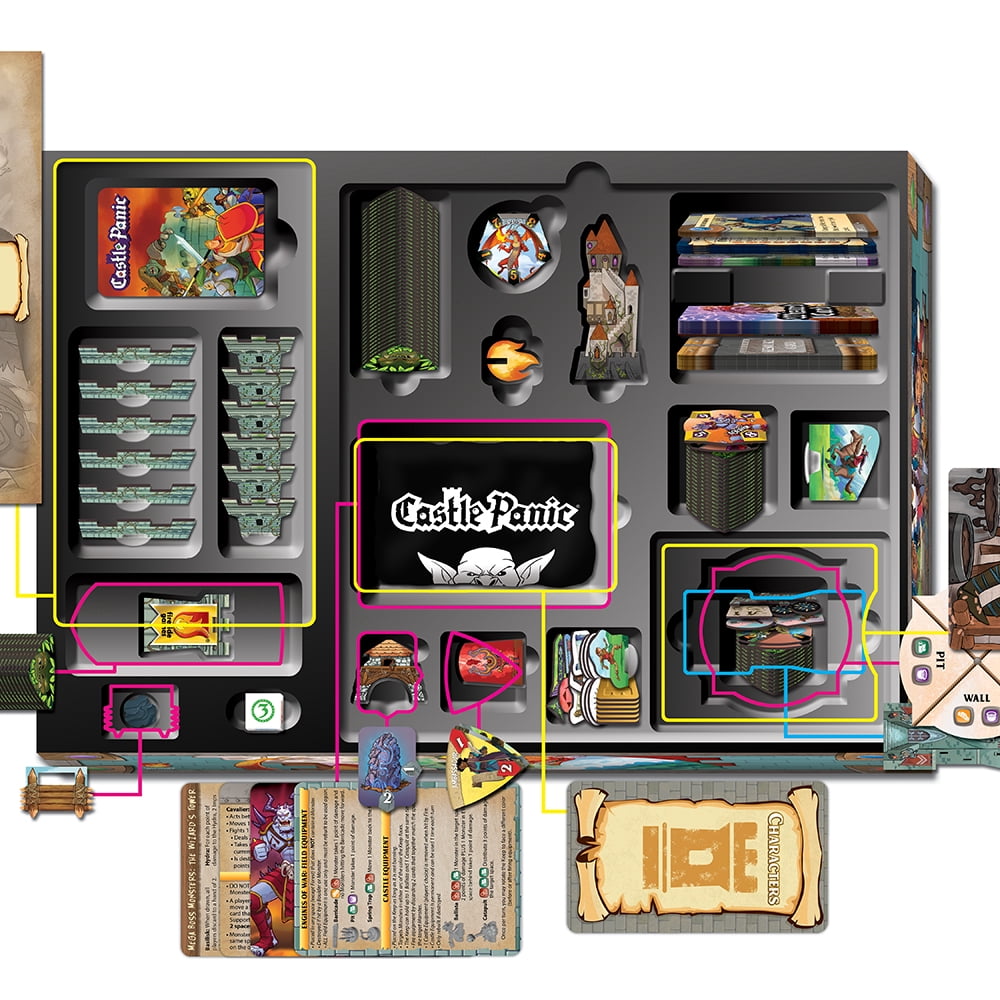 Castle Panic Big Box (2nd Edition), Family Board Game, Board Game for Adults and Family, Cooperative Board Game, Ages 8+, 1 to 6 Players, 60 Minutes, by Fireside Games