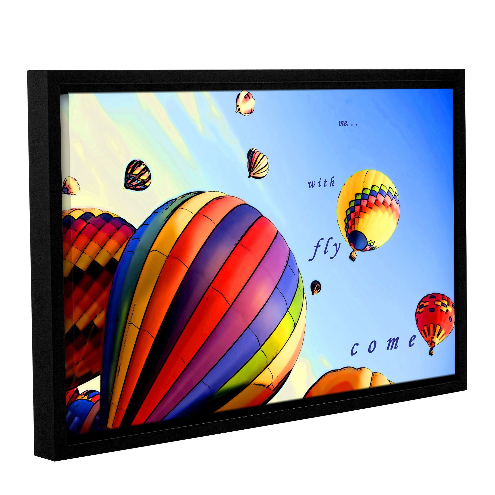 ArtWall Linda Parker "Come Fly With Me" Gallery-wrapped Floater-framed Canvas
