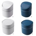 thumbnail image 4 of Trash Can Desktop Waste Garbage Bin Kitchen with Lid Office Desk Mini Debris Storage Bucket, Flip Lid, White, 4 of 8