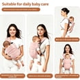 thumbnail image 2 of Baby Carrier Infant Carrier Ergonomic Baby Carrier Backpack,Breathable Front Back Carrying Wrap Seat for Newborn Toddlers up to 33 lbs,Pink, 2 of 7